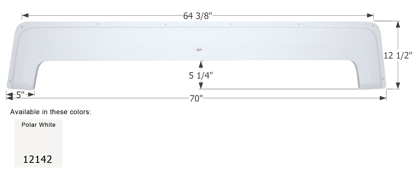 ICON - Fender Skirt, Tandem, Thor, FS2142, Polar White