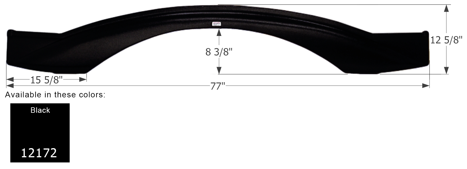 ICON - Fender Skirt, Tandem, Keystone, FS2172, Black