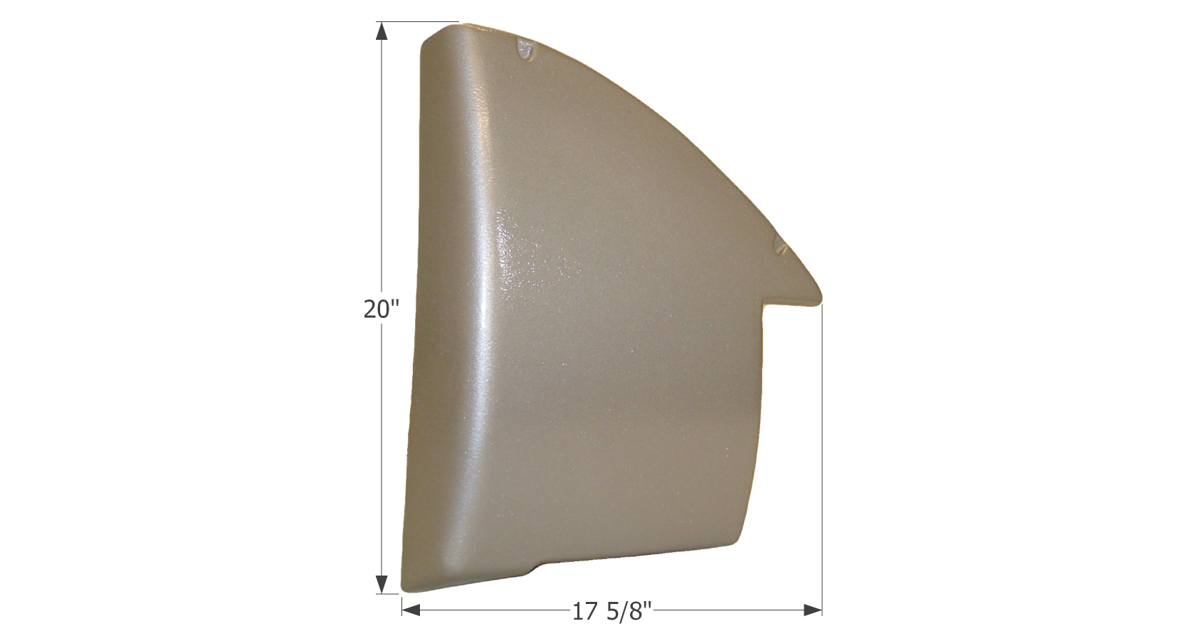 ICON - Corner Cap, Rear, Forest River LH-Silver Metallic