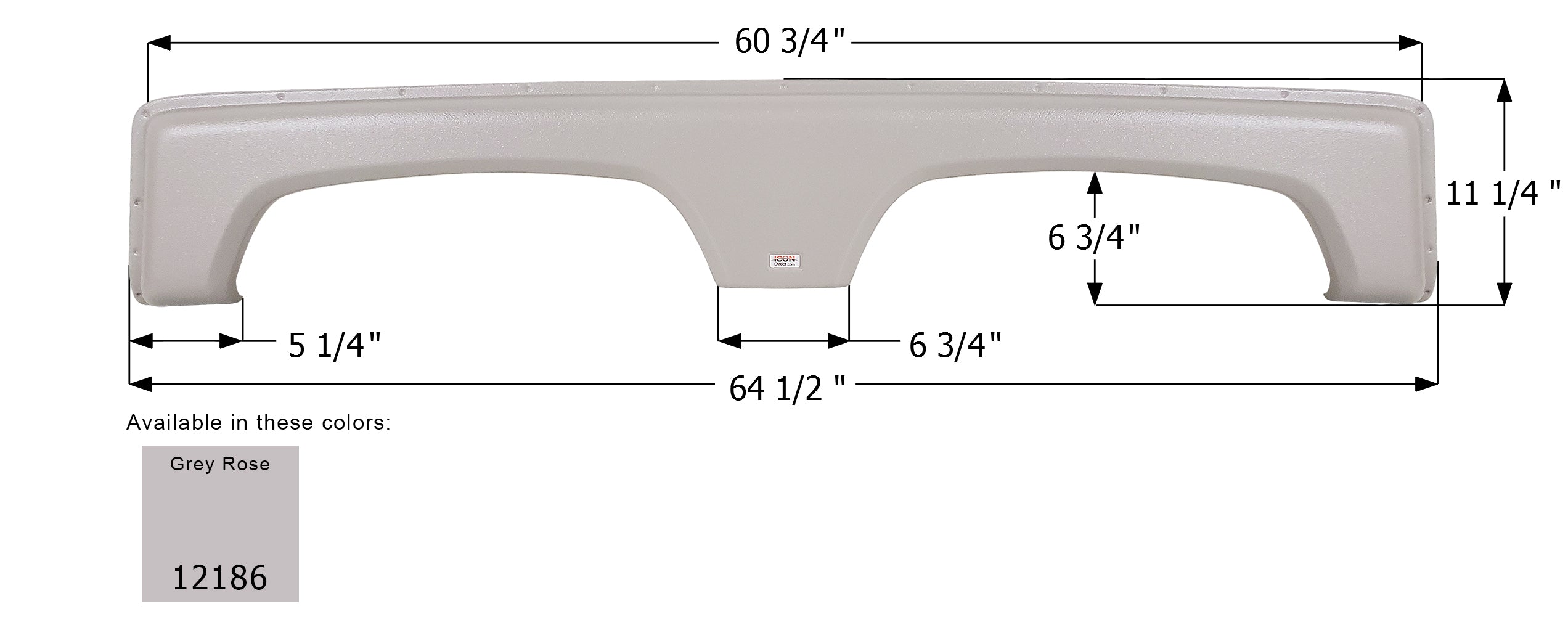 ICON - Fender Skirt, Tandem, Keystone, FS2186, Grey Rose