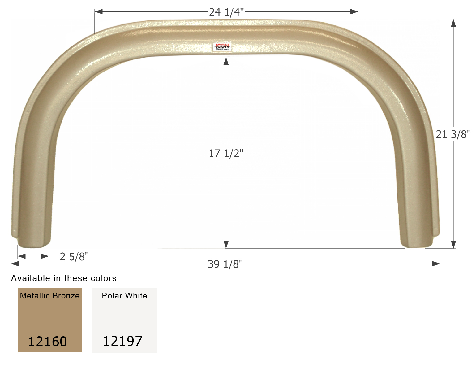 ICON - Fender Skirt, Single, Fleetwood, FS2160, Polar White