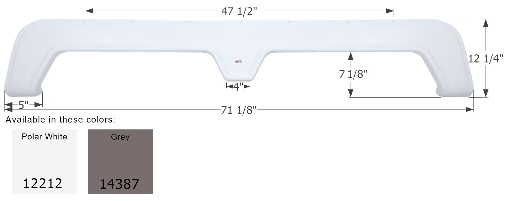 ICON - Fender Skirt, Tandem, Thor, FS2212, Polar White