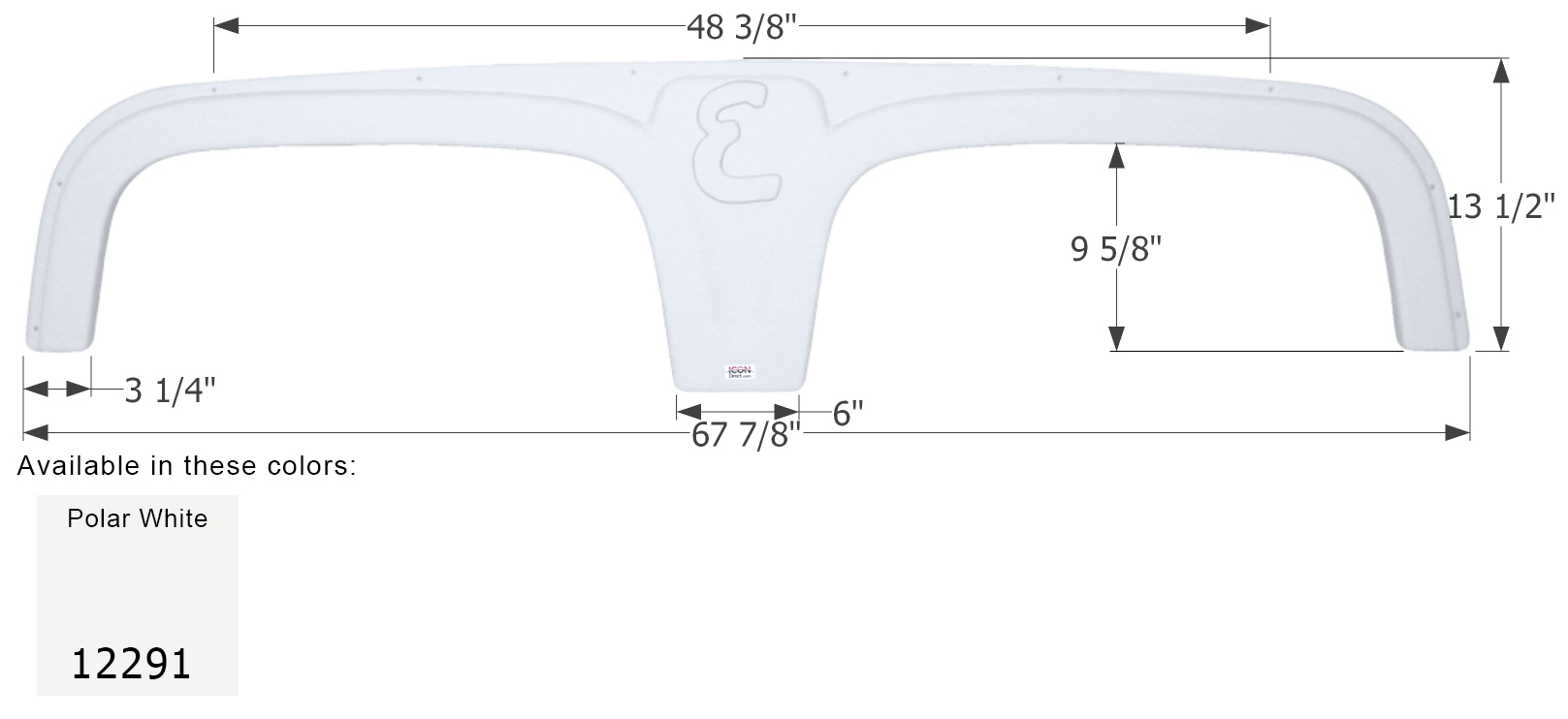 ICON - Fender Skirt, Tandem, Excel, FS2291, Polar White