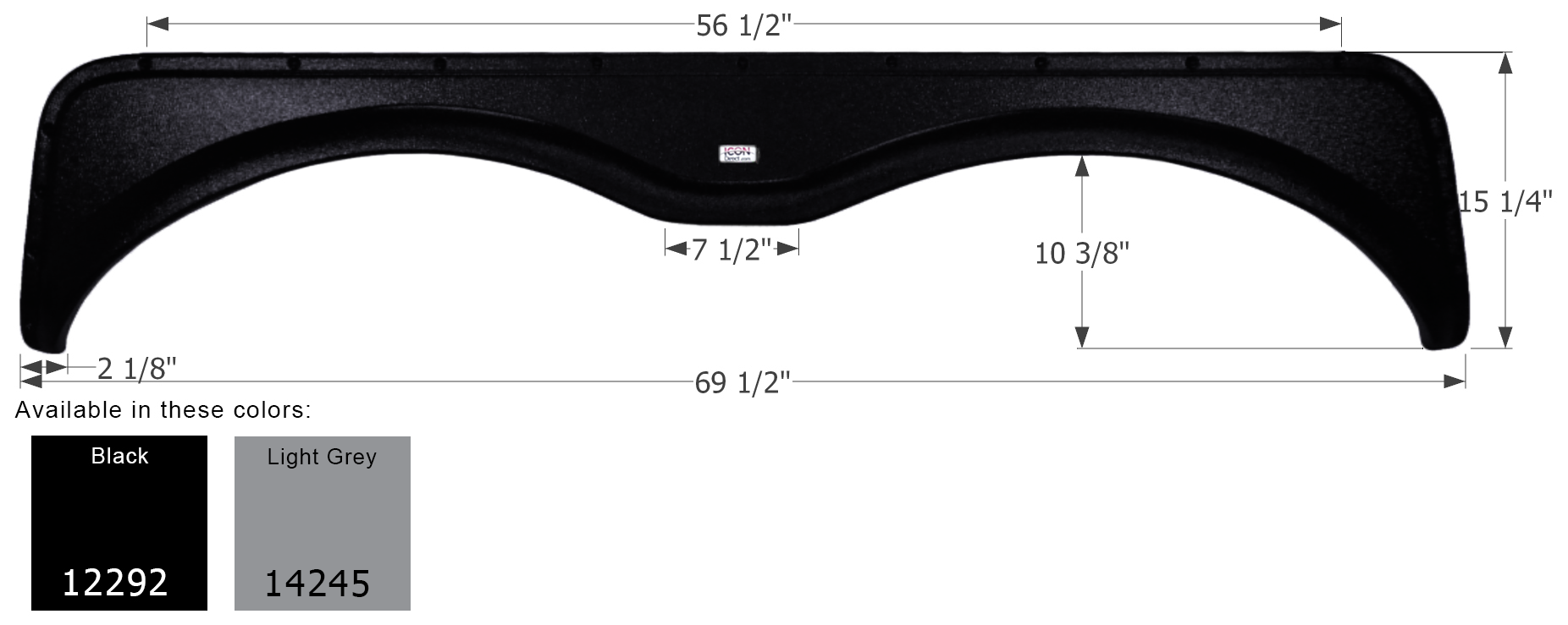 ICON - Fender Skirt, Tandem, Northwood, FS2292, Black