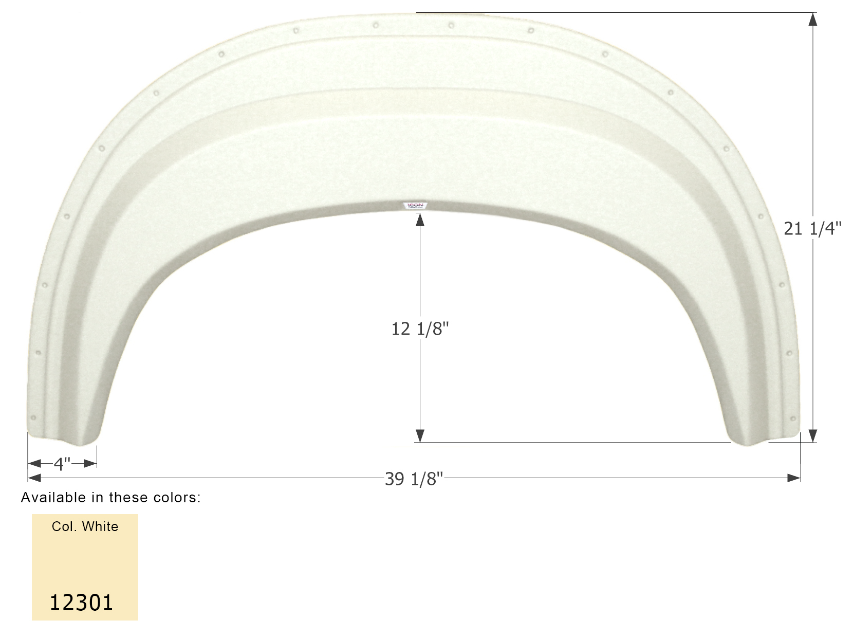 ICON - Fender Skirt, Single, Frontier, FS2301, Colonial White