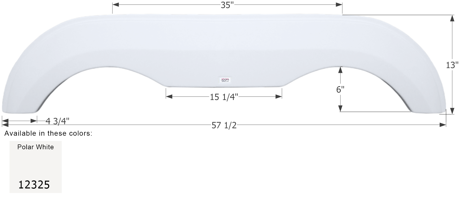 ICON - Fender Skirt, Tandem, Award, FS2325, Polar White