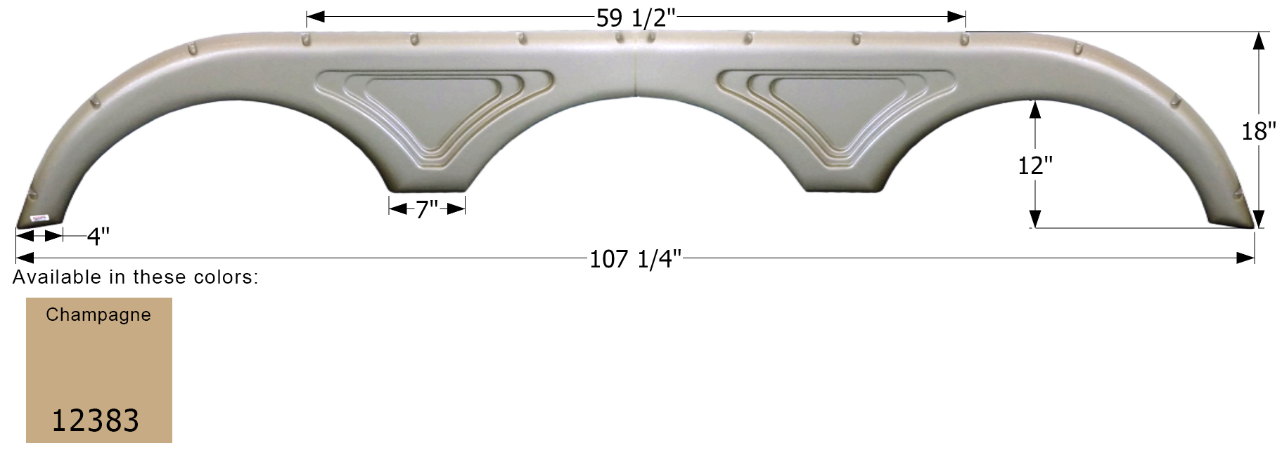 ICON - Fender Skirt, Triple, Sunnybrook, FS2383, Champagne