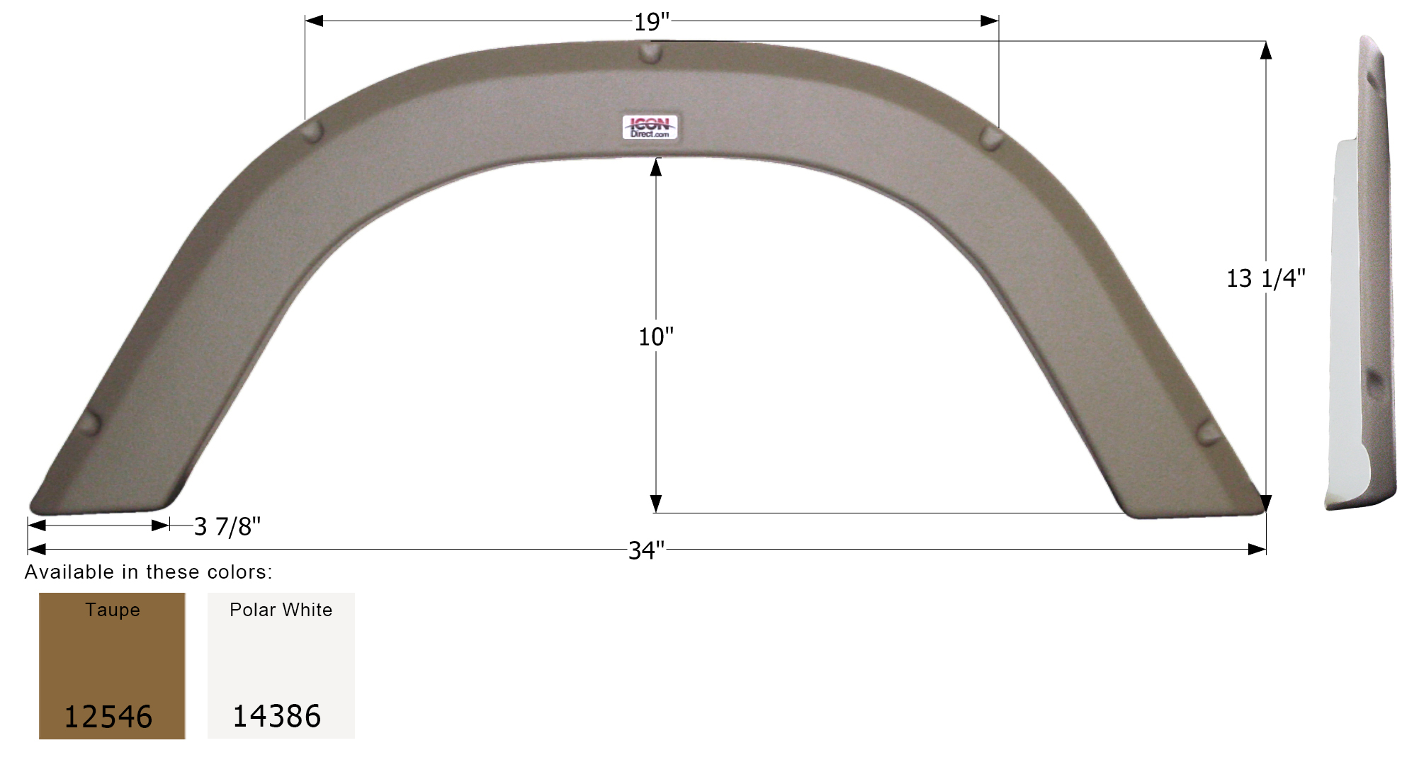 ICON - Fender Skirt, Single, R-Vision, FS2546, Taupe