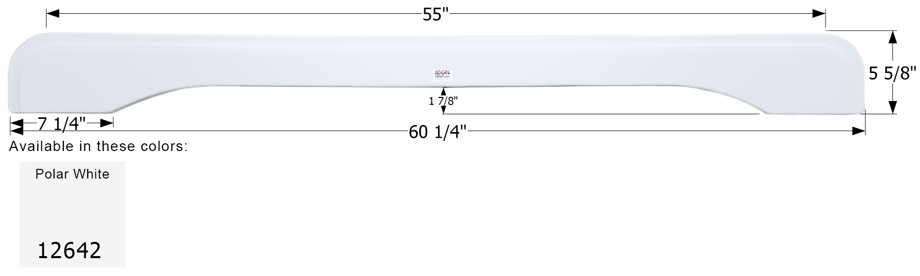 ICON - Fender Skirt, Tandem, Sunnybrook, FS2642, Polar White