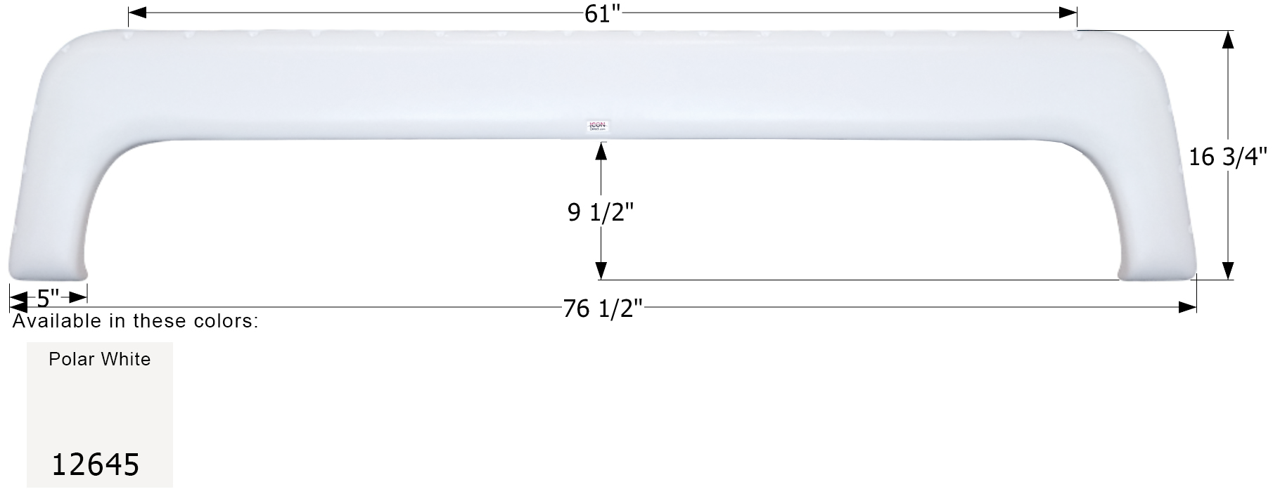 ICON - Fender Skirt, Tandem, Sunnybrook, FS2645, Polar White