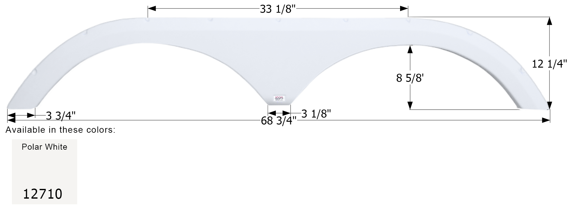 ICON - Fender Skirt, Tandem, Starcraft, FS2710, Polar White