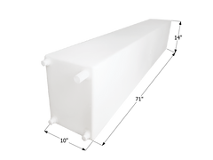 ICON - 41 Gallons RV Fresh Water Tank - 71" x 14" x 10" - WT2451 - w/ .5" Fittings