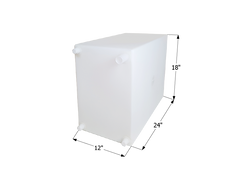 ICON - 20 Gallons RV Fresh Water Tank - 24" x 18" x 12" - WT2454 - w/ .5" Fittings