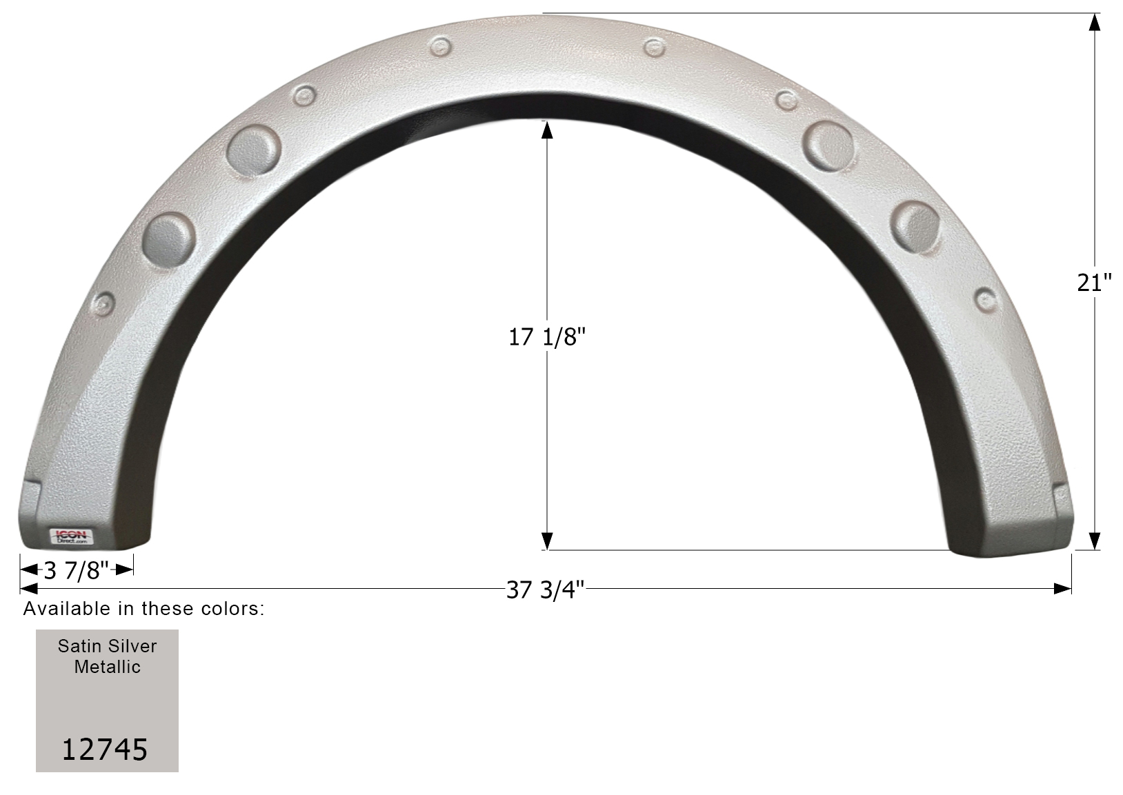 ICON - Fender Skirt, Single, Coachmen, FS2745, Satin Silver Met.