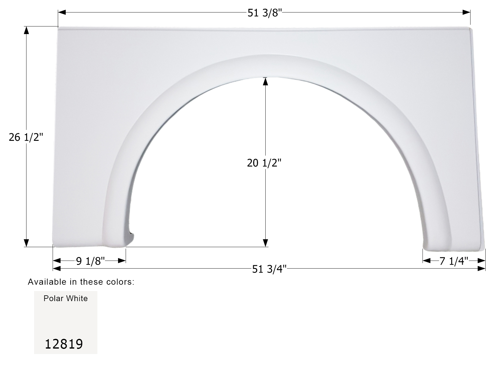 ICON - Fender Skirt, Single, Damon, FS2818, Unpainted, LH