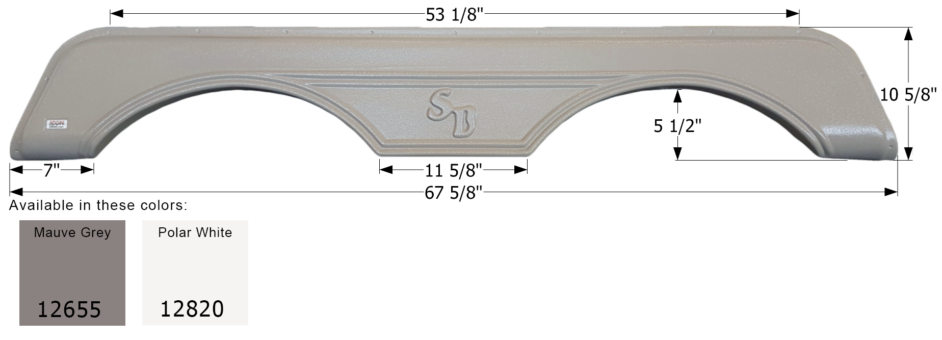 ICON - Fender Skirt, Tandem, Sunnybrook, FS2655, Polar White