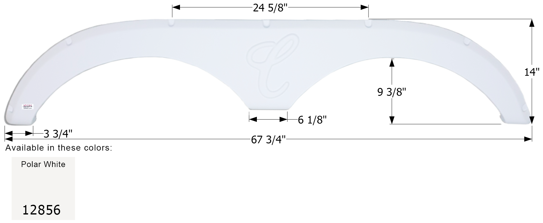 ICON - Fender Skirt, Tandem, Forest River, FS2856, Polar White