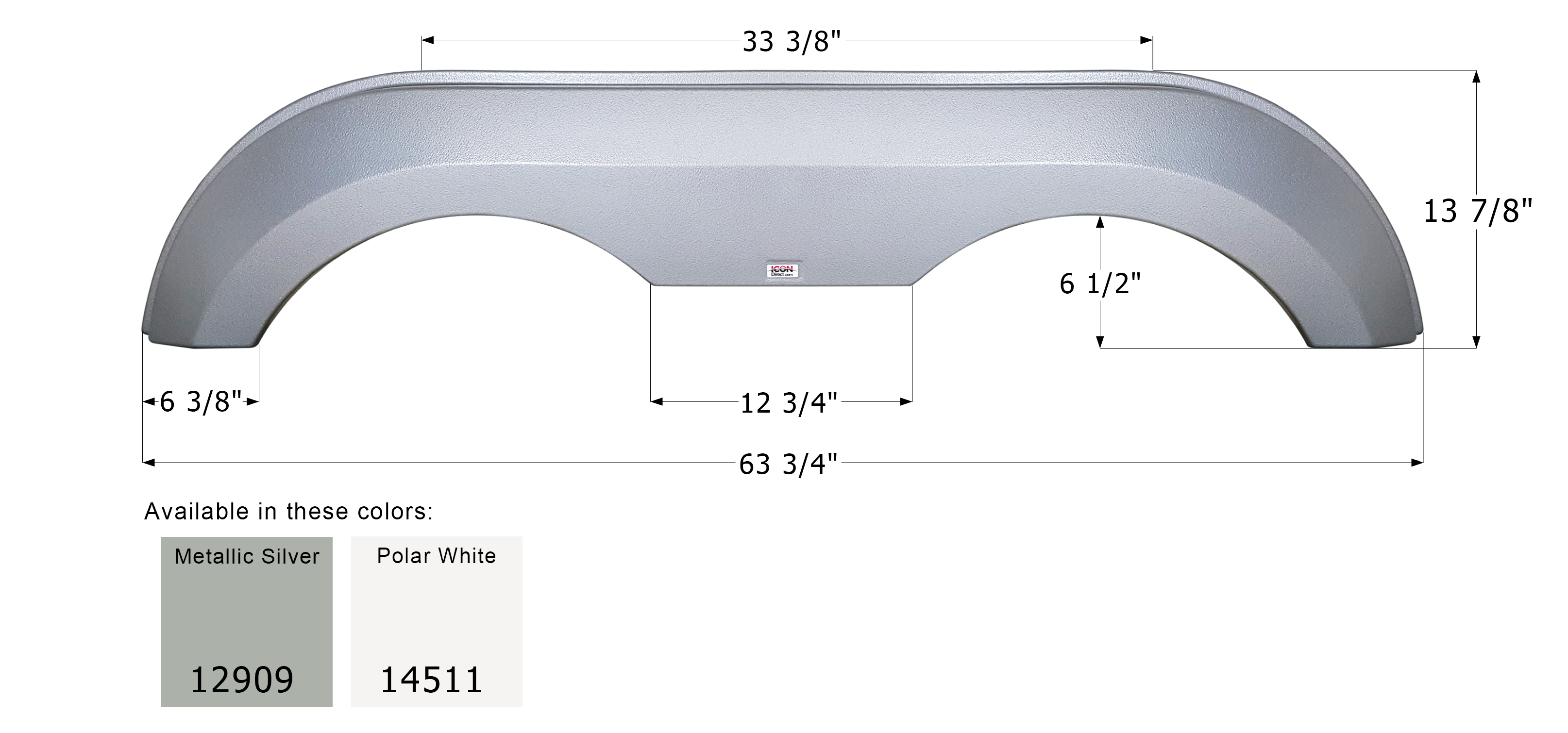 ICON - Fender Skirt, Tandem, Award, FS2909, Metallic Silver