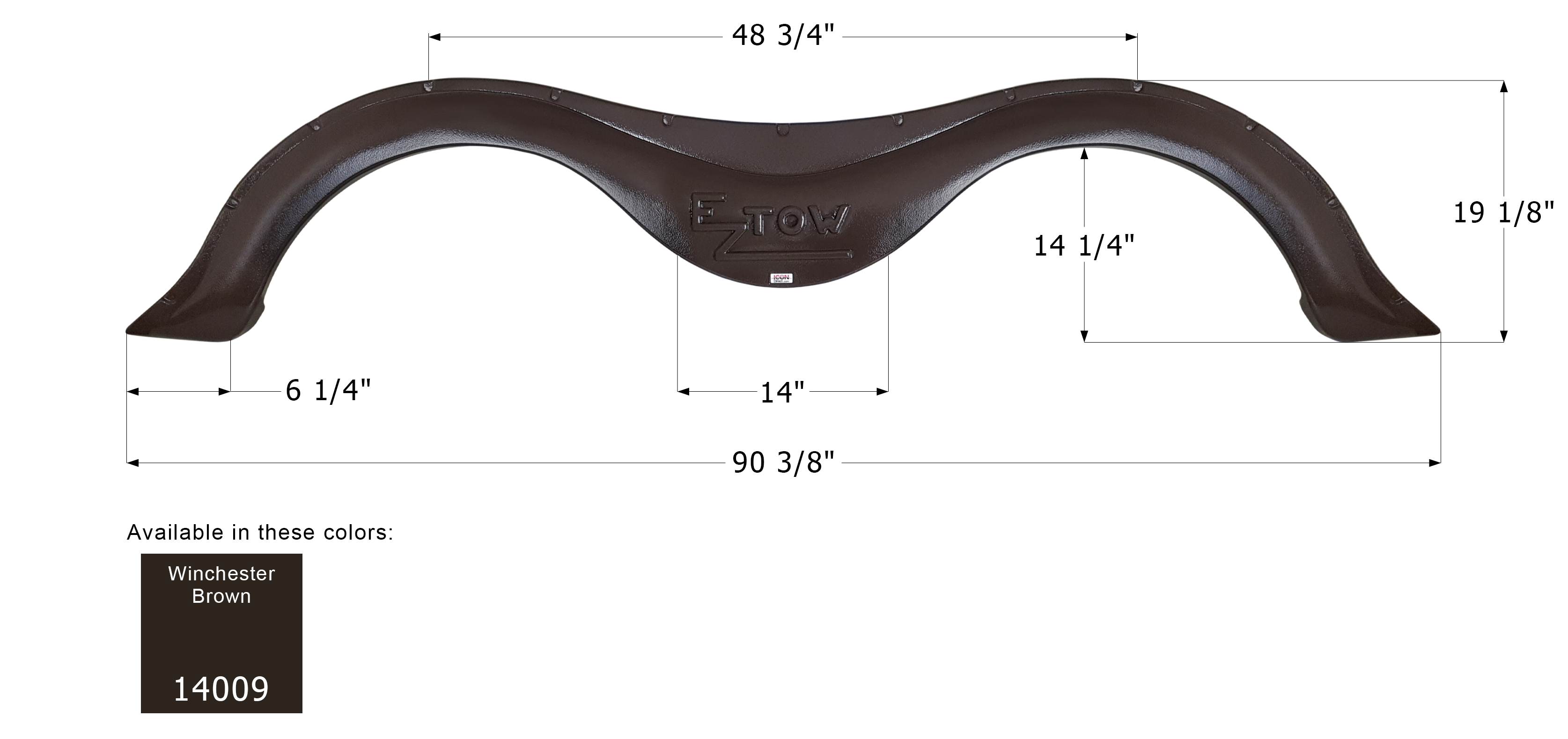 ICON - Fender Skirt, Tandem, Prime Time RV, FS4009, Winchester Brown