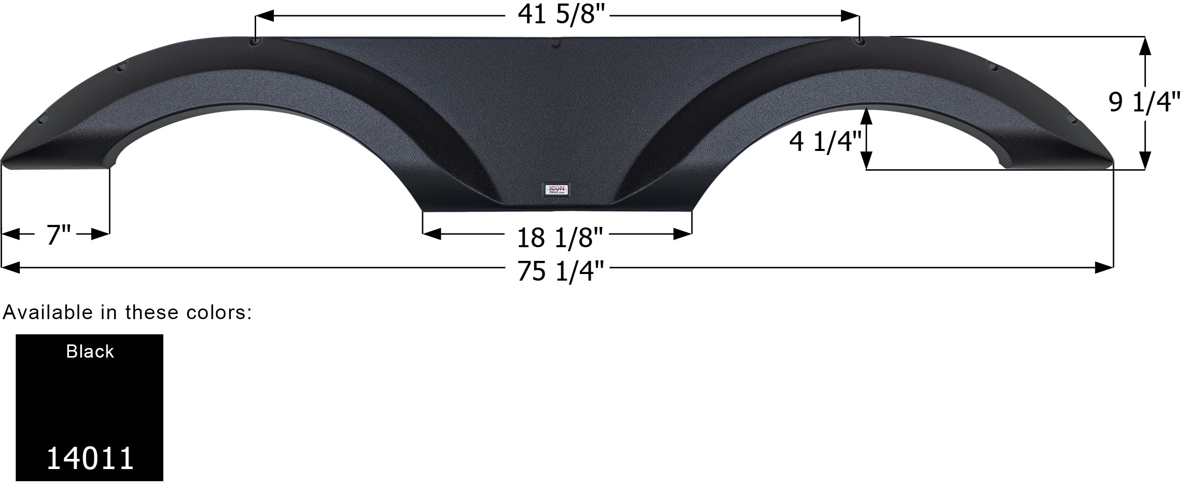 ICON - Fender Skirt, Tandem, Jayco, FS4011, Black