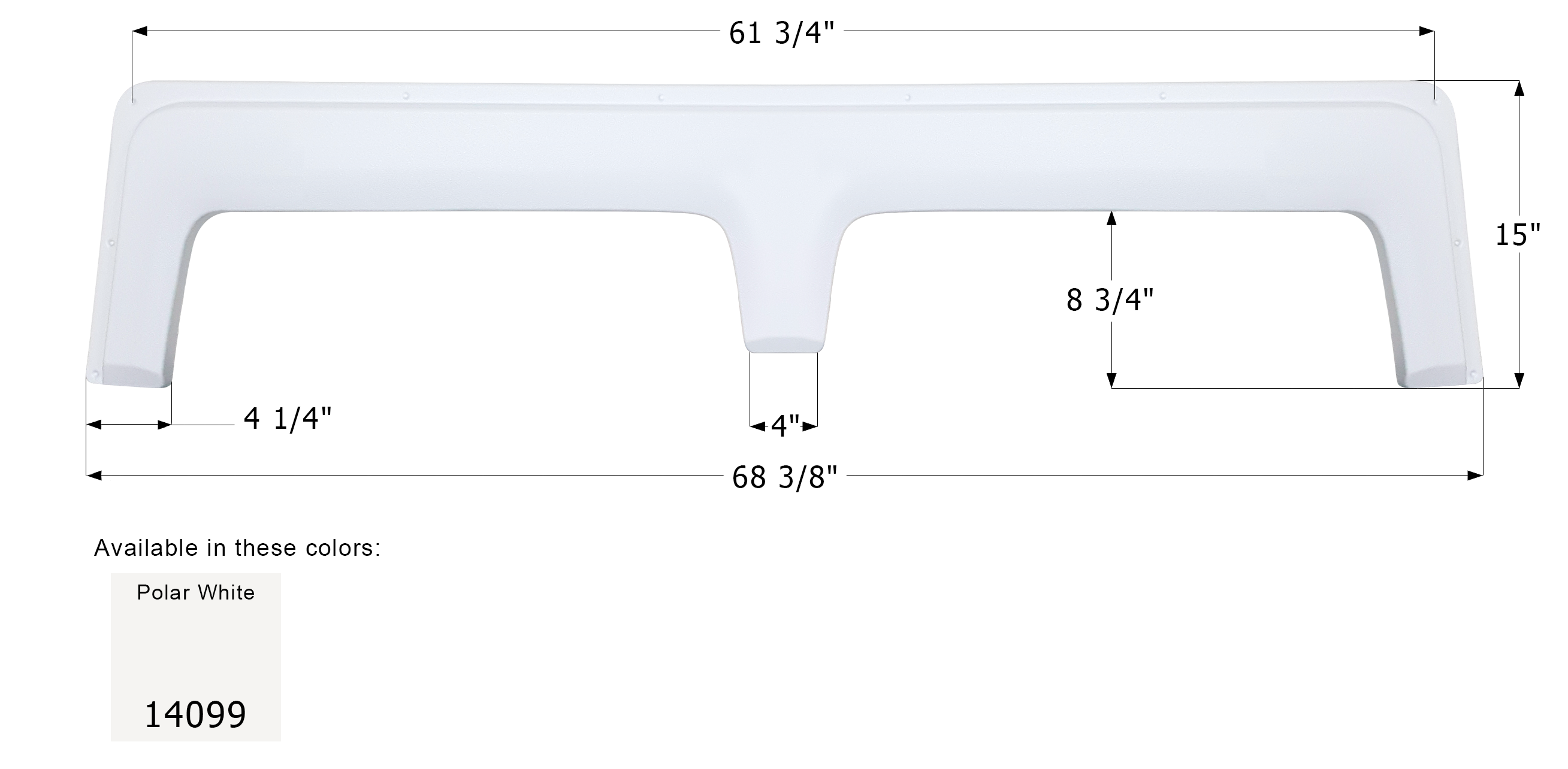 ICON - Fender Skirt, Tandem, Thor, FS4099, Polar White