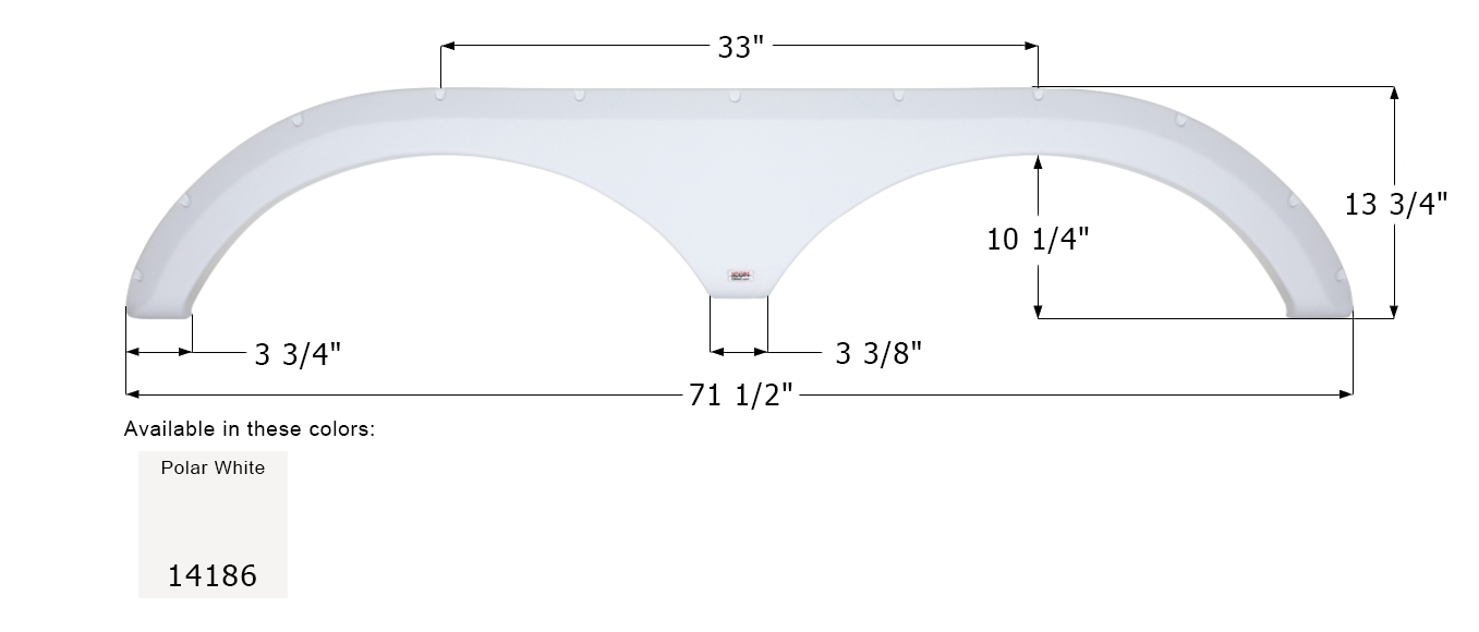 ICON - Fender Skirt, Tandem, Thor, FS4186, Polar White