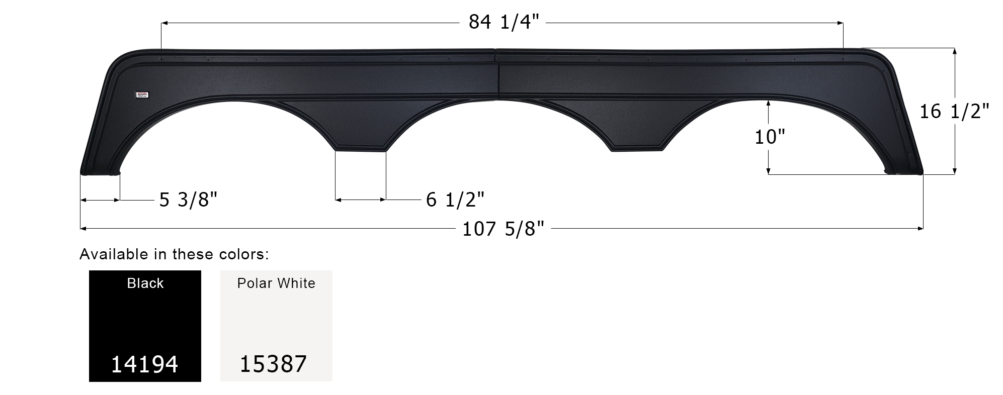 ICON - Fender Skirt, Triple, Forest River, FS4194, Black