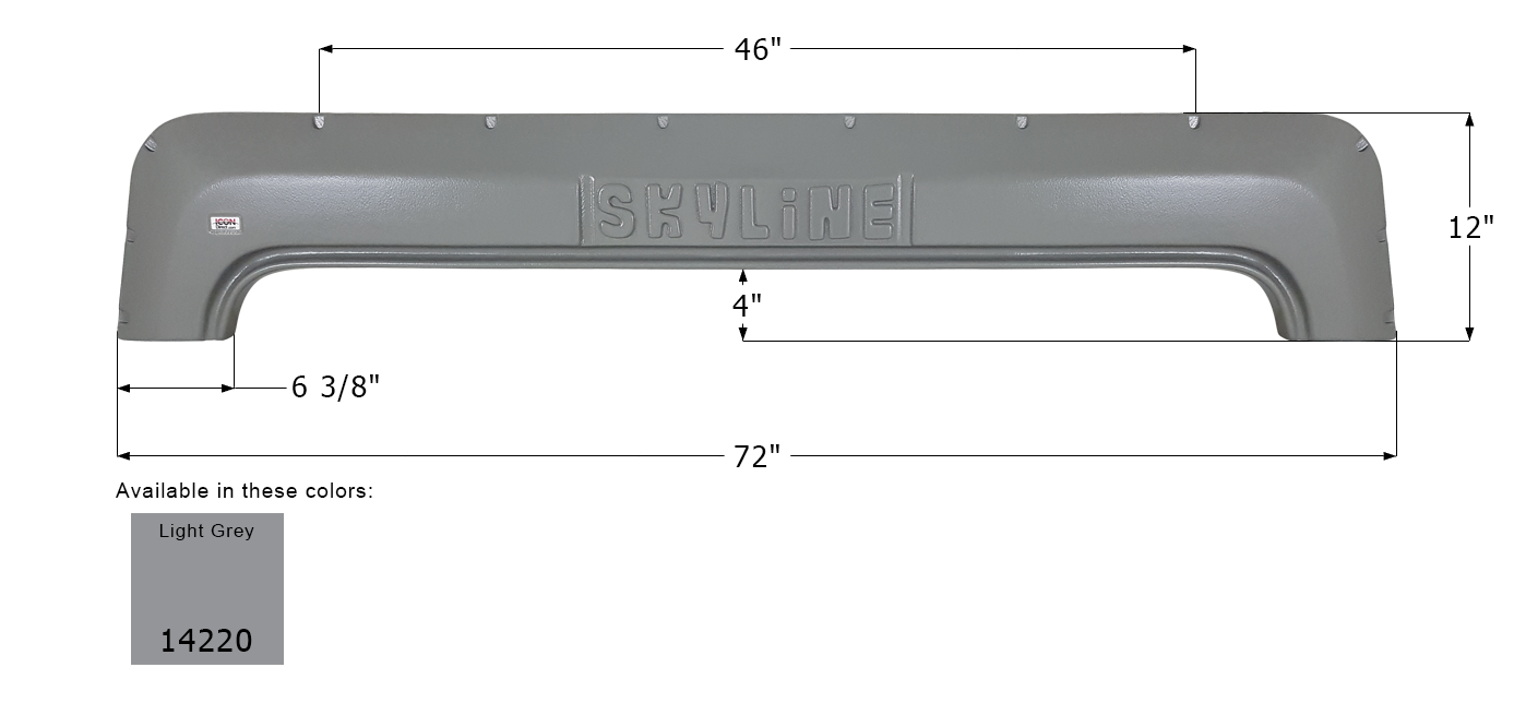 ICON - Fender Skirt, Tandem, Skyline, FS4220, Light Grey