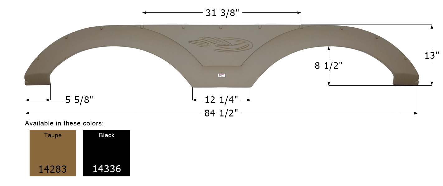 ICON - Fender Skirt, Tandem, Forest River, FS4283, Taupe