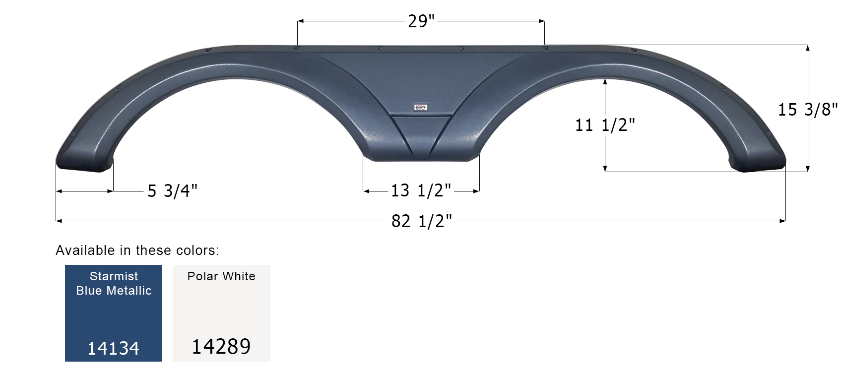 ICON - Fender Skirt, Tandem, Dutchmen, FS4134, Polar White