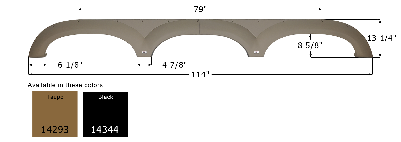 ICON - Fender Skirt, Triple, Keystone, FS4293, Taupe