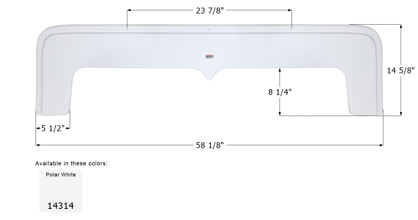 ICON - Fender Skirt, Tandem, Aliner, FS4314, Polar White