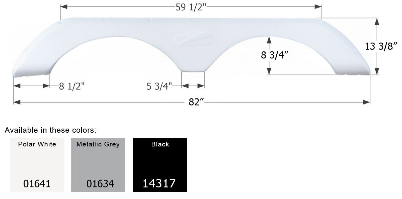 ICON - Fender Skirt, Tandem, R-Vision, FS776, Black