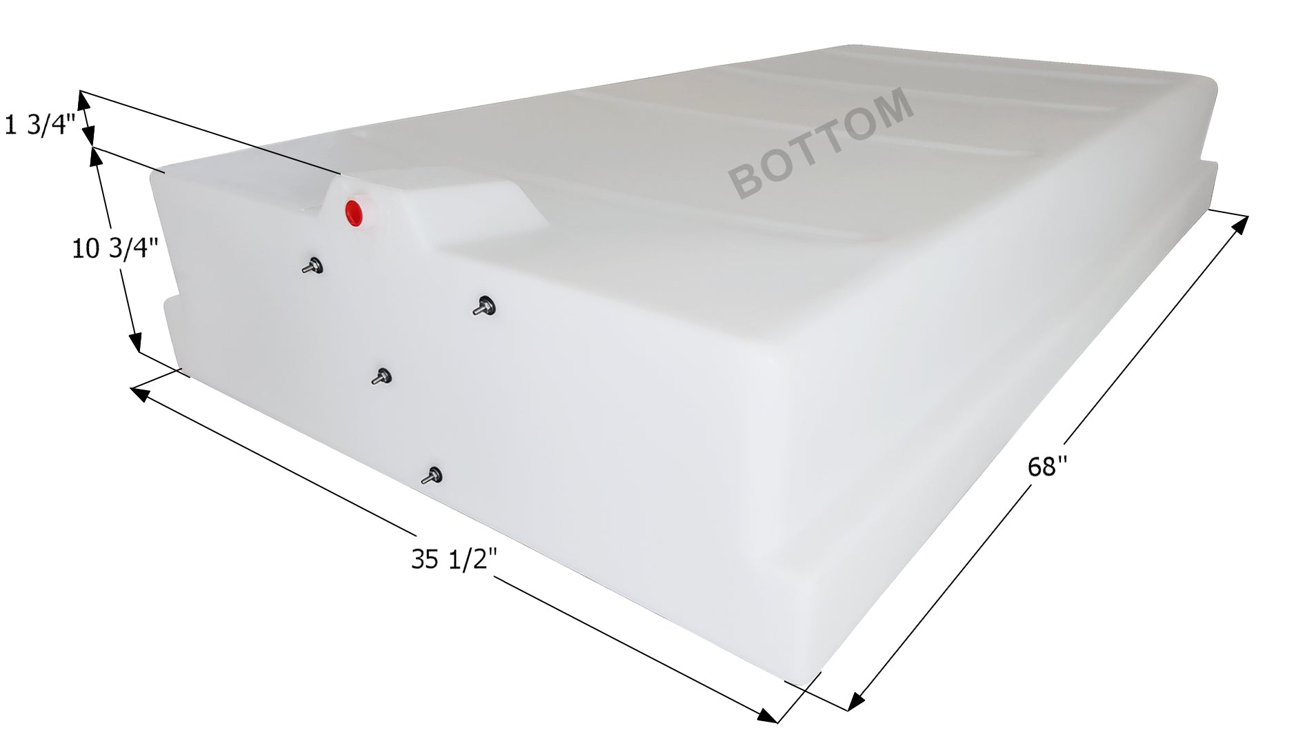 ICON - Fresh Water Tank, WT3677, 68x35.5x10.75, 100 Gallons (with sump)