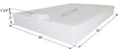 ICON - 57 Gallons (with sump) RV Fresh Water Tank - 55" x 36" x 7" - WT1495 - Tank Only