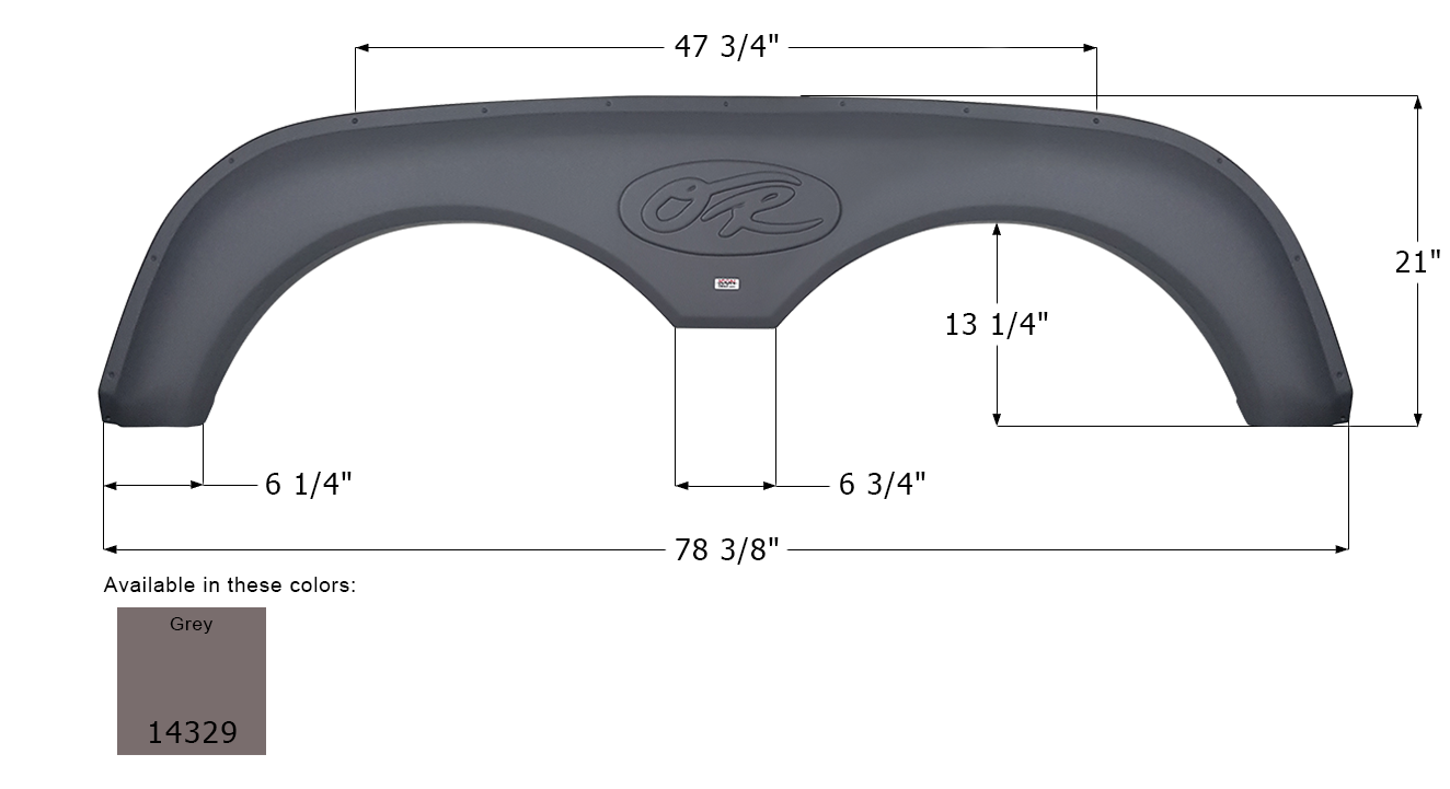 ICON - Fender Skirt, Tandem, Pilgrim, FS4329, Grey