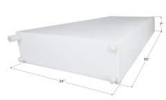ICON - 38 Gallons RV Fresh Water Tank - 55" x 24" x 7" - WT3594 - w/ .5" Fittings