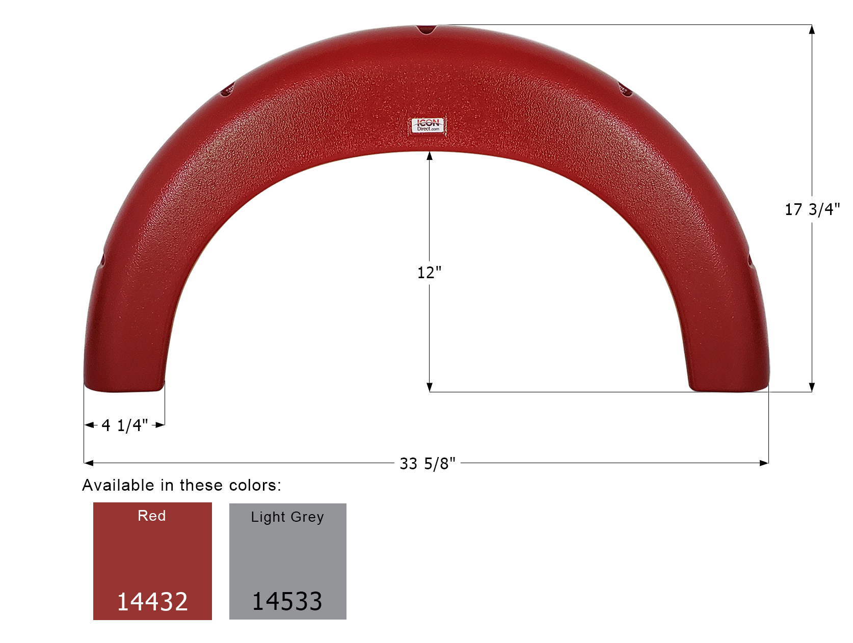 ICON - Fender Skirt, Single, T@B, FS4432, Red