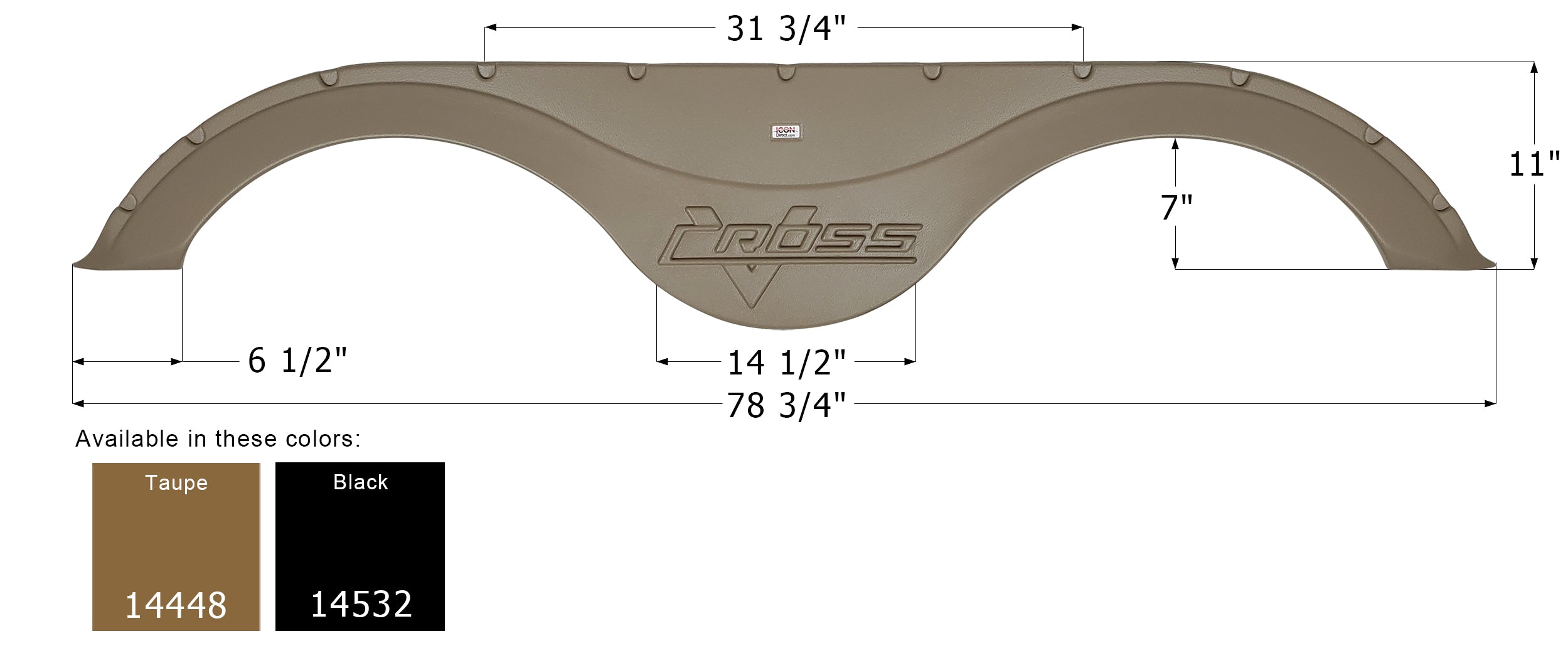 ICON - Fender Skirt, Tandem, Forest River, FS4448, Taupe