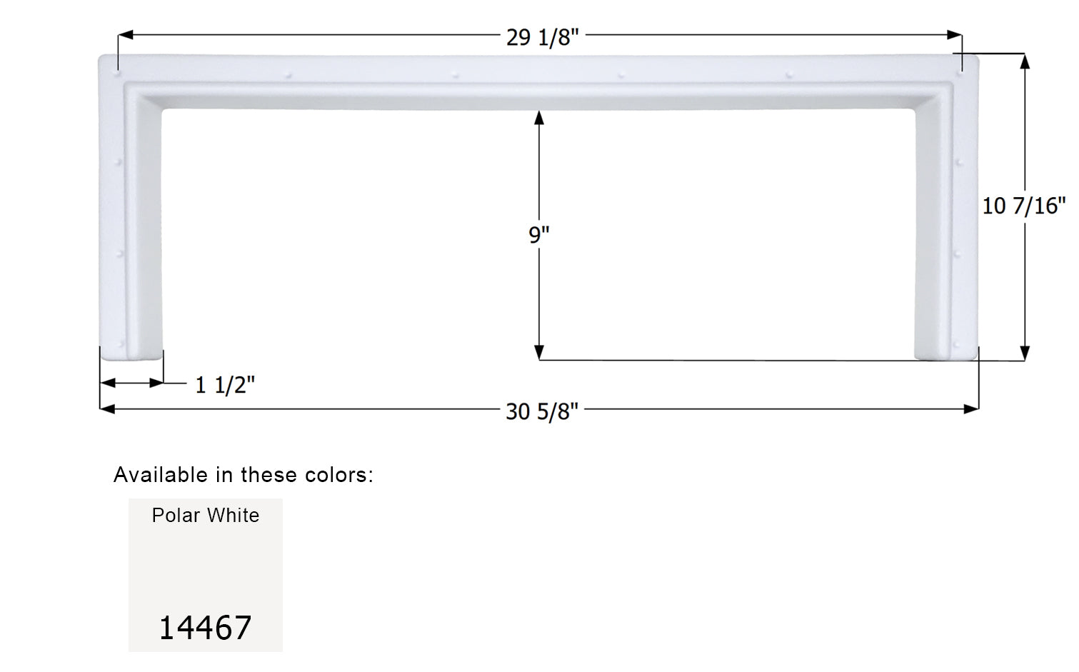 ICON - Step Trim, 30.63x10.44, Polar White