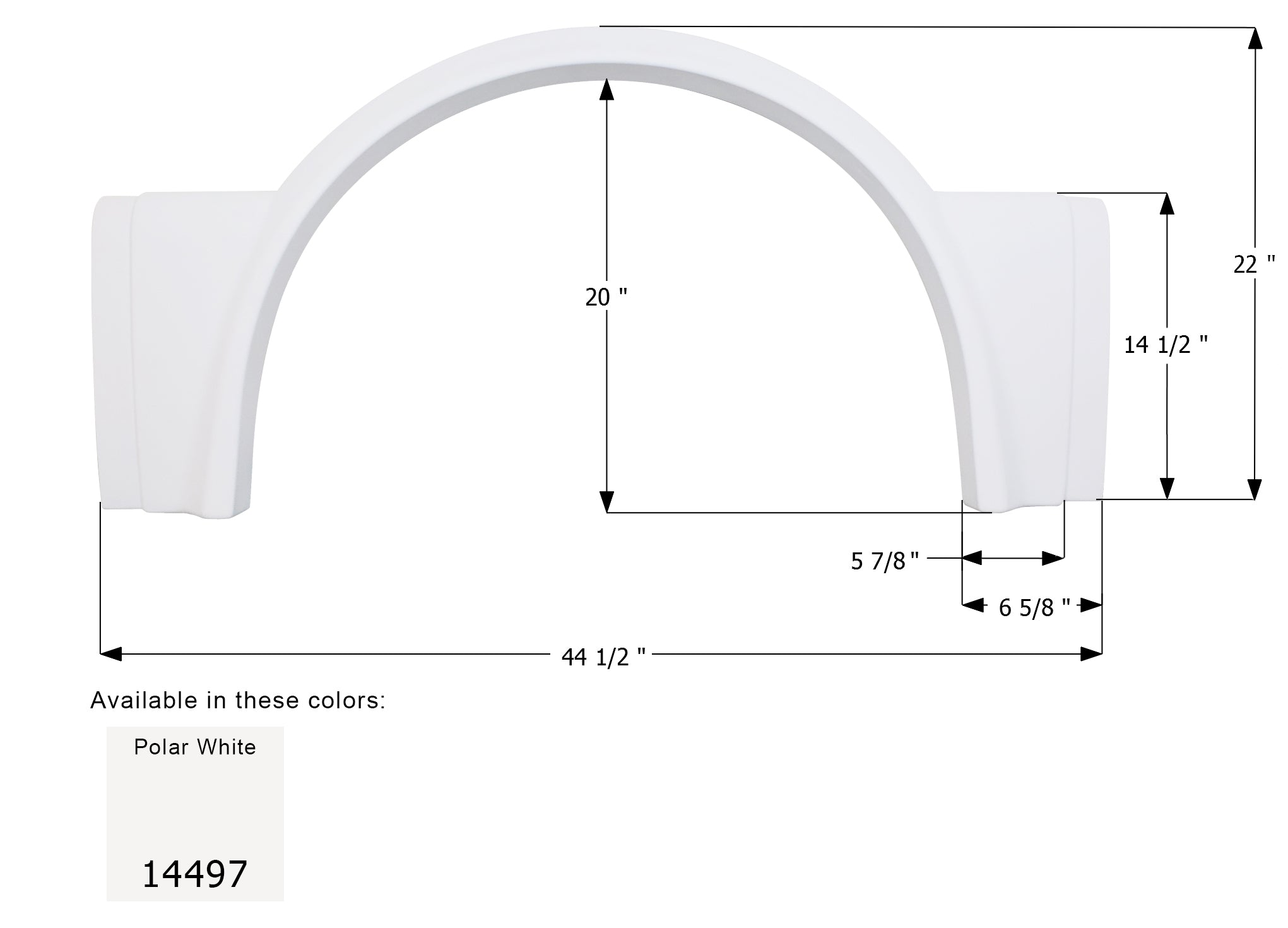 ICON - Fender Skirt, Single, Bornfree, FS4497, Unpainted