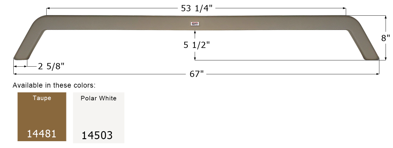 ICON - Fender Skirt, Tandem, KZ, FS4481, Polar White