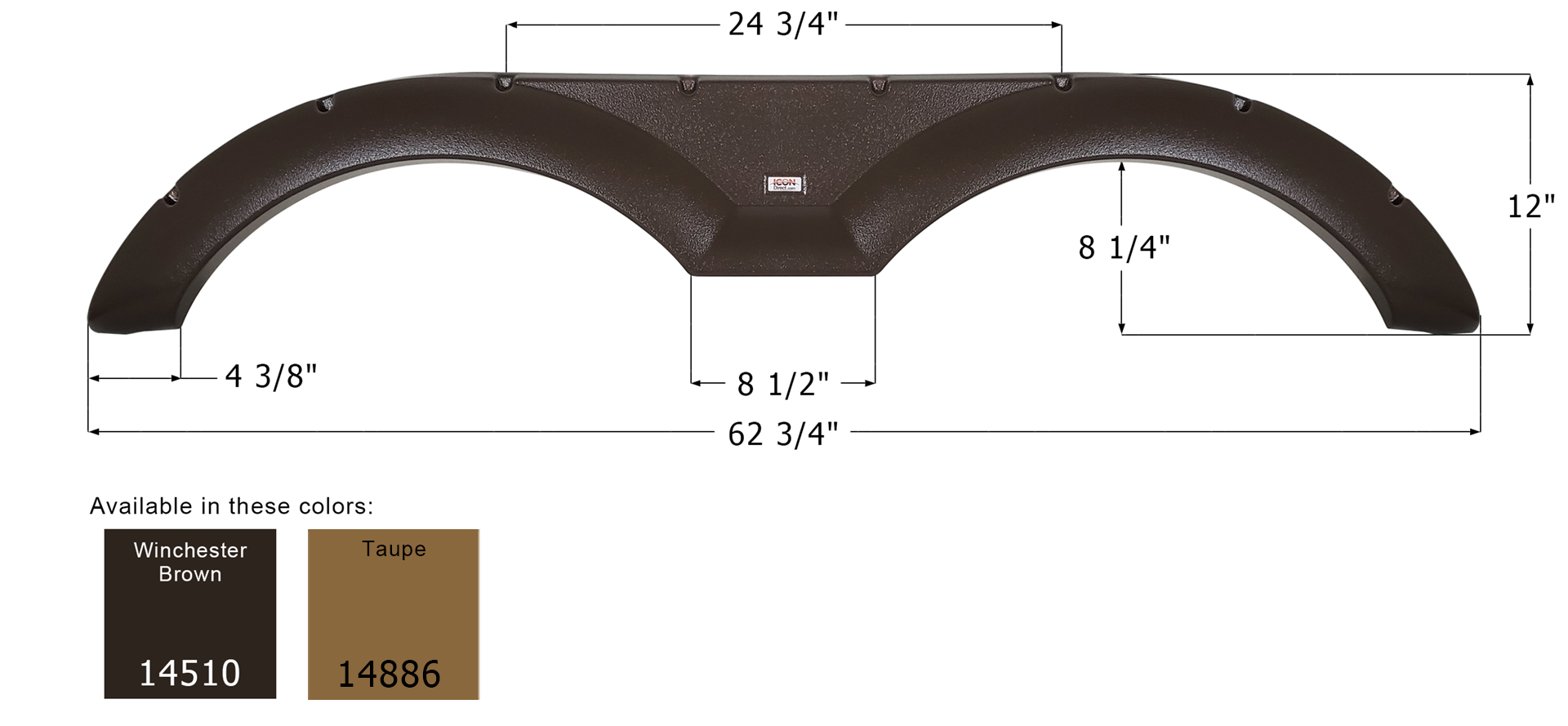 ICON - Fender Skirt, Tandem, Forest River, FS4510, Winchester Brown