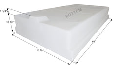 ICON - 100 Gallons (with sump) RV Fresh Water Tank - 68" x 35.5" x 10.75" - WT3677 - Tank only