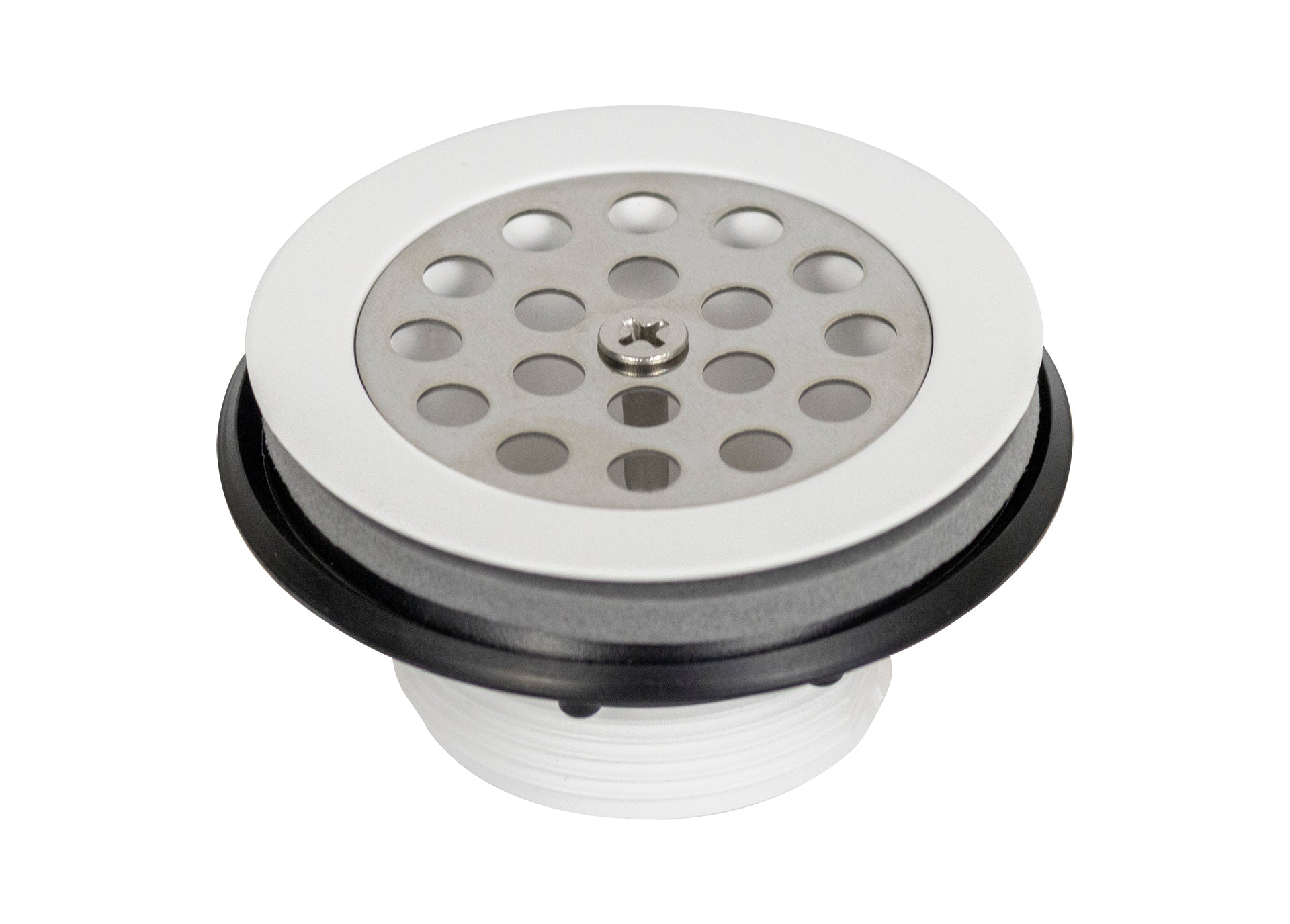 ICON - Strainer, Shower, Plastic w/ Grille, White, 1.5"