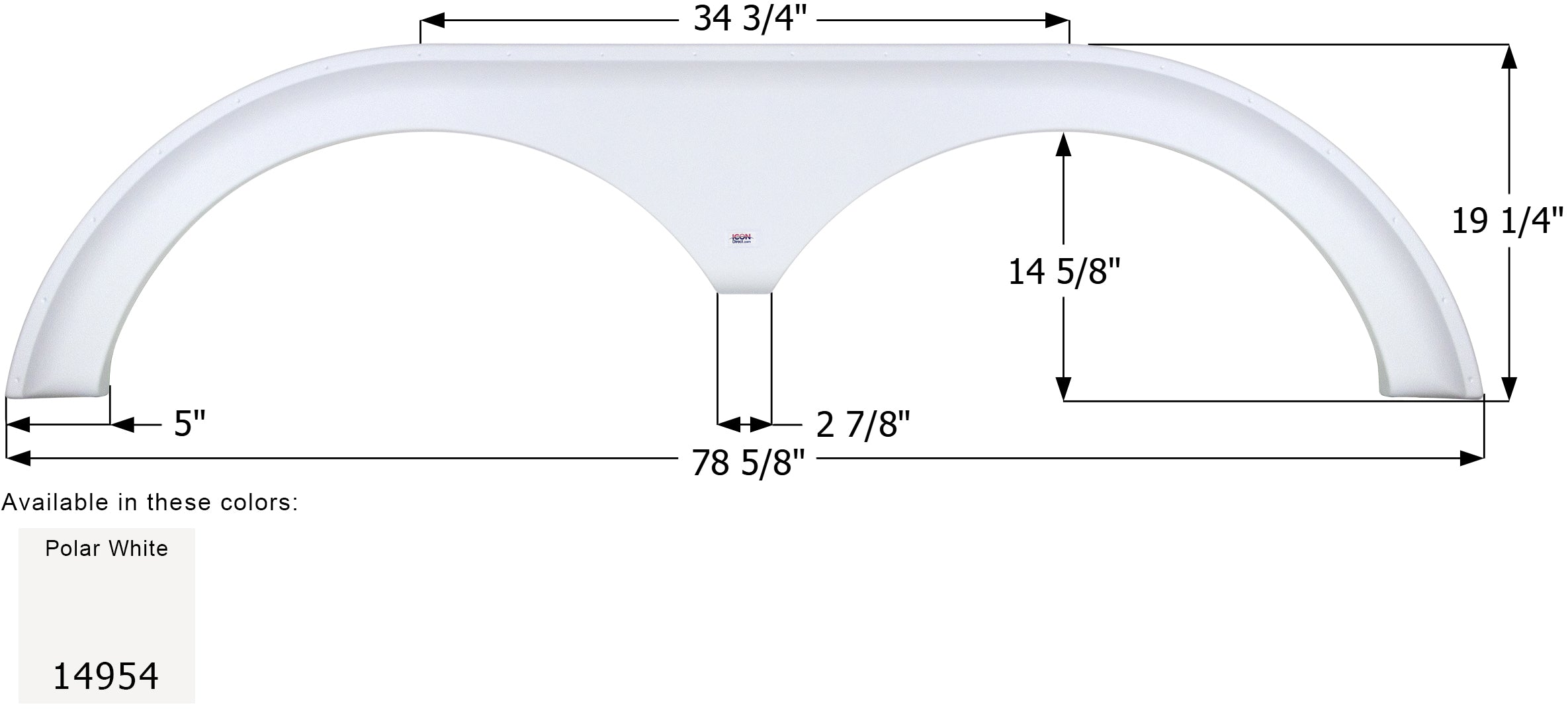 ICON - Fender Skirt, Tandem, Forest River, FS4954, Polar White