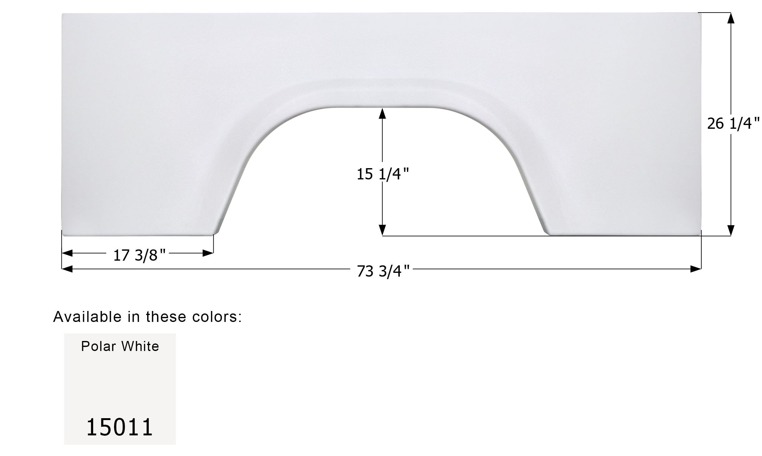 ICON - Fender Skirt, Single, Winnebago, FS5011, Unpainted