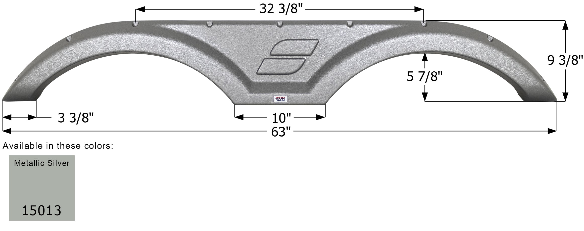 ICON - Fender Skirt, Tandem, Starcraft, FS5013, Metallic Silver