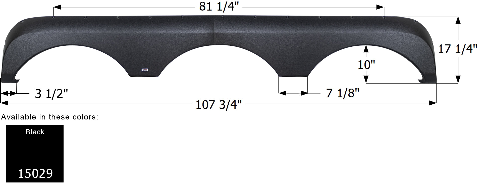 ICON - Fender Skirt, Triple, Gulf Stream, FS5029, Black