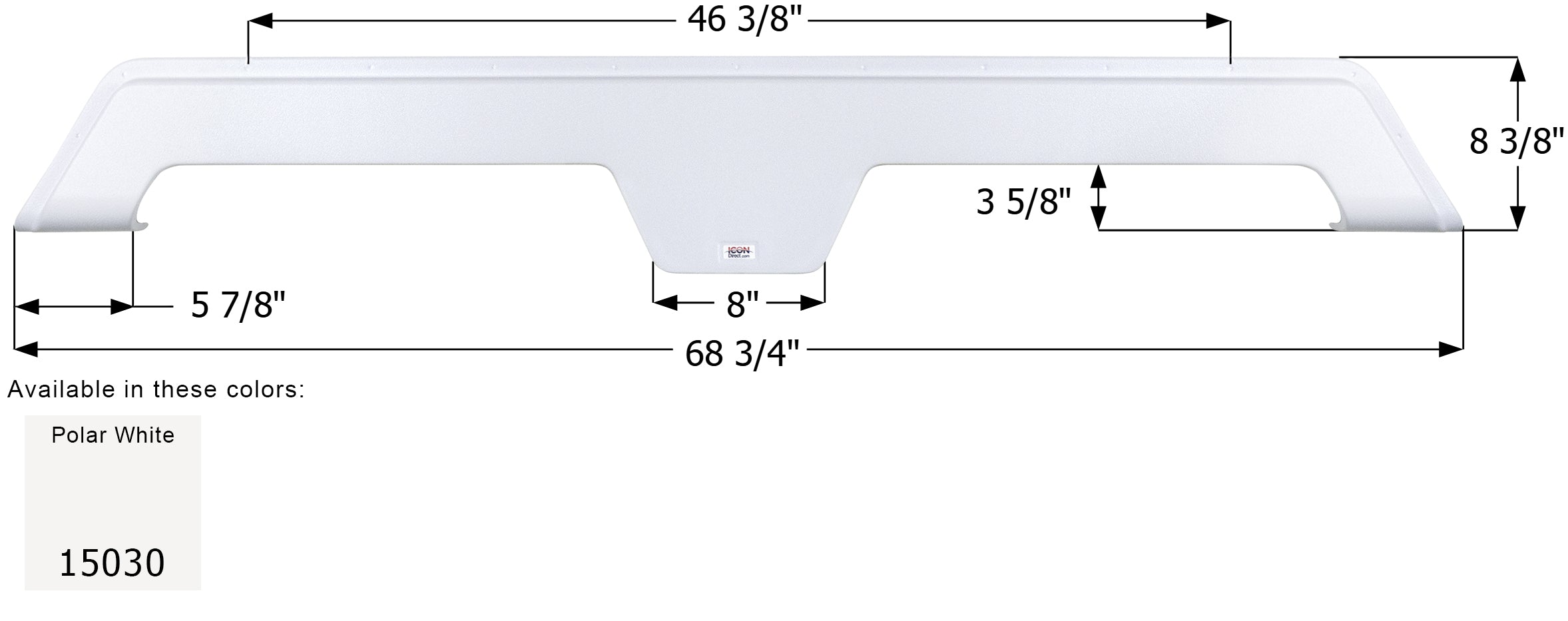 ICON - Fender Skirt, Tandem, Kaddy Kruiser, FS5030, Polar White